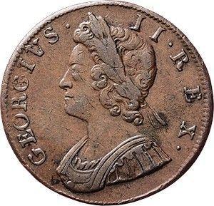 Obverse Halfpenny 1733 "Young Head" - Coin Value - United Kingdom, George II