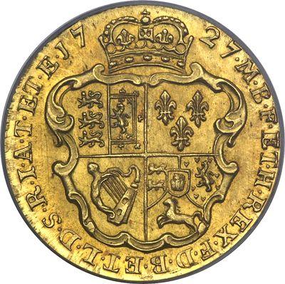 Reverse Guinea 1727 "Young Head" Large lettering - Gold Coin Value - United Kingdom, George II