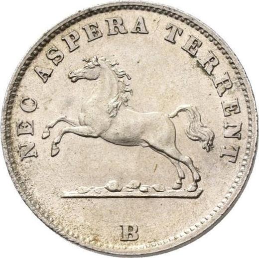 Obverse 1/24 Thaler 1854 B - Silver Coin Value - Hanover, George V