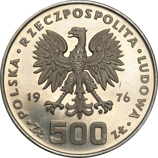 Obverse Pattern 500 Zlotych 1976 MW "Casimir Pulaski" Nickel - Coin Value - Poland, Peoples Republic