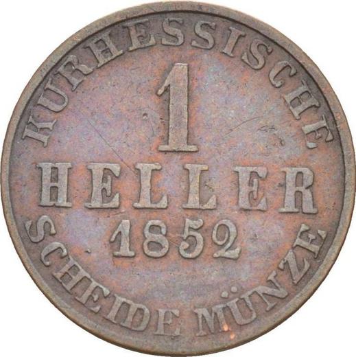 Revers Heller 1852 - Münze Wert - Hessen-Kassel, Friedrich Wilhelm I
