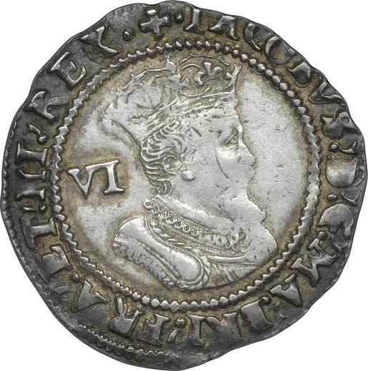 Obverse Sixpence 1613 "Fourth bust" - Silver Coin Value - United Kingdom, James I