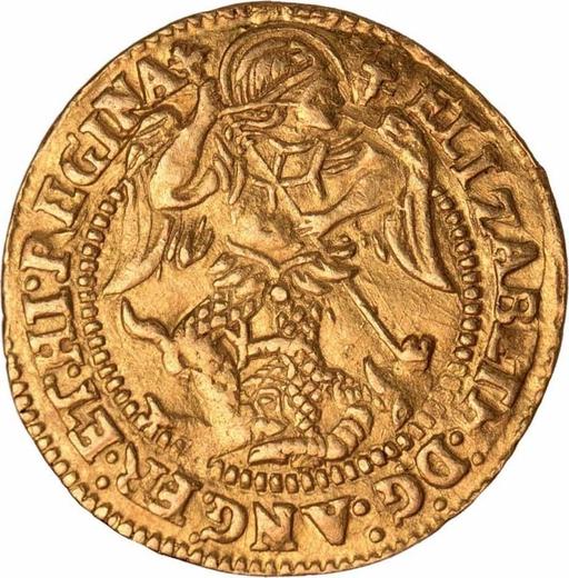Anverso Medio ángel Sin fecha (1559-1578) Borde de puntos - valor de la moneda de oro - Gran Bretaña, Isabel I