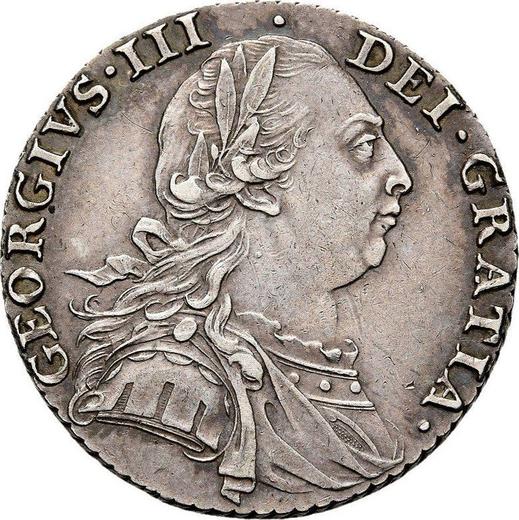 Obverse Shilling 1787 - Silver Coin Value - United Kingdom, George III