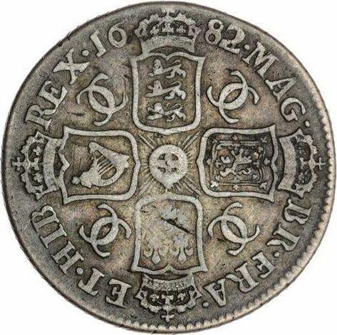 Реверс монеты - 1 шиллинг 1682 года "Второй тип" - цена серебряной монеты - Великобритания, Карл II