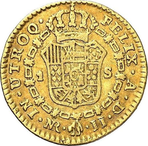 Reverse 1 Escudo 1777 NR JJ - Gold Coin Value - Colombia, Charles III