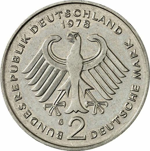 Revers 2 Mark 1978 G "Heuss" - Münze Wert - Deutschland, BRD