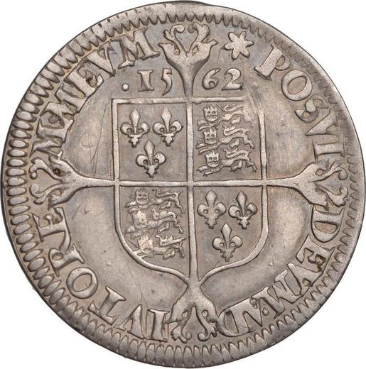 Reverse Sixpence 1562 "Milled coinage" Simple dress - Silver Coin Value - United Kingdom, Elizabeth I