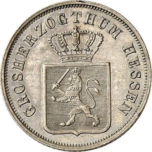 Obverse 6 Kreuzer 1859 "Visit of the Prince and Princess to the mint" - Silver Coin Value - Hesse-Darmstadt, Louis III