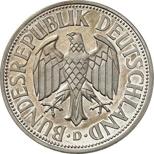 Reverse 1 Mark 1960 D - Coin Value - Germany, FRG