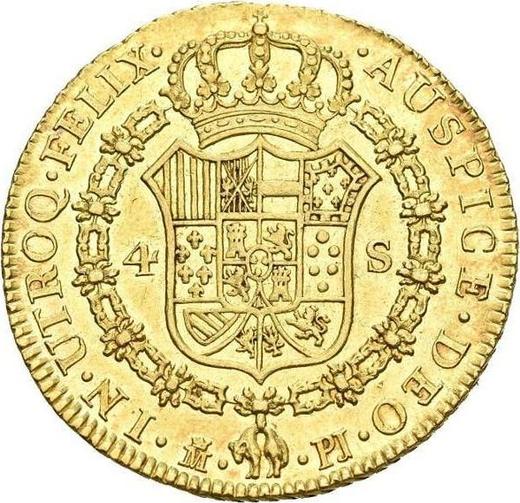 Reverse 4 Escudos 1775 M PJ - Gold Coin Value - Spain, Charles III