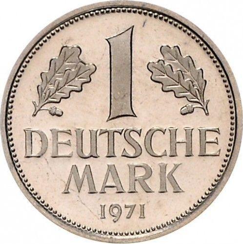 Obverse 1 Mark 1971 D -  Coin Value - Germany, FRG