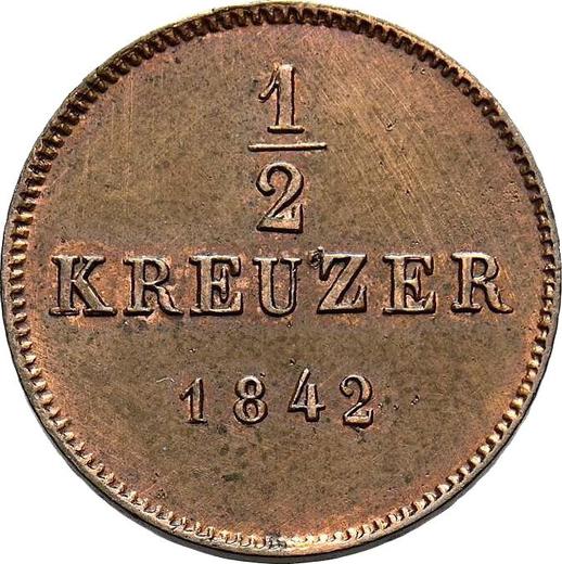 Revers 1/2 Kreuzer 1842 "Typ 1840-1856" - Münze Wert - Württemberg, Wilhelm I