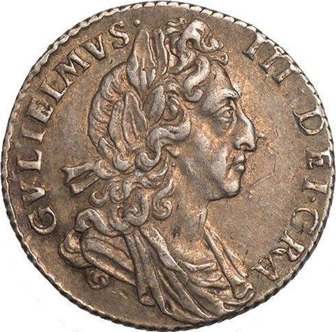 Obverse Sixpence 1699 "Third laureate bust" Plumes in angles - Silver Coin Value - United Kingdom, William III