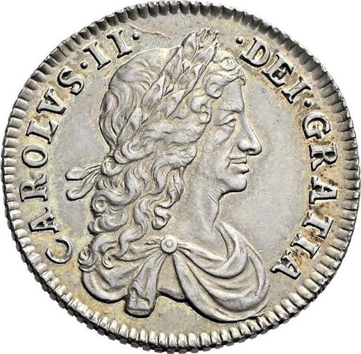 Anverso 1 chelín 1663 "Primer busto laureado" - valor de la moneda de plata - Gran Bretaña, Carlos II