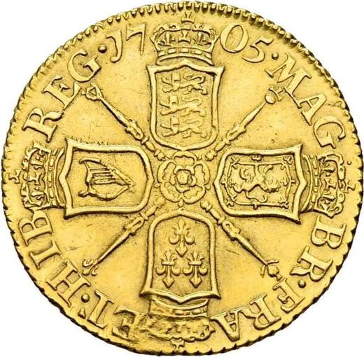 Реверс монеты - 1/2 гинеи 1705 года "До объединения" - цена золотой монеты - Великобритания, Анна