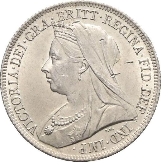 Anverso 1 chelín 1899 TB - valor de la moneda de plata - Gran Bretaña, Victoria