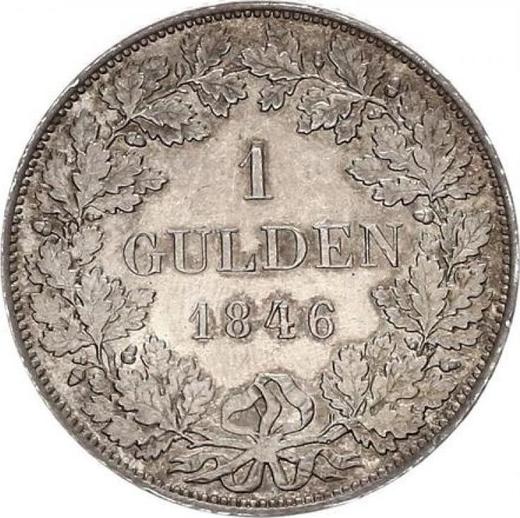 Reverse Gulden 1846 - Silver Coin Value - Hesse-Darmstadt, Louis II