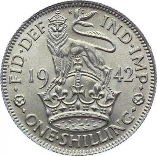 Revers 1 Schilling 1942 HP "Typ 1937-1946" - Silbermünze Wert - Großbritannien, Georg VI