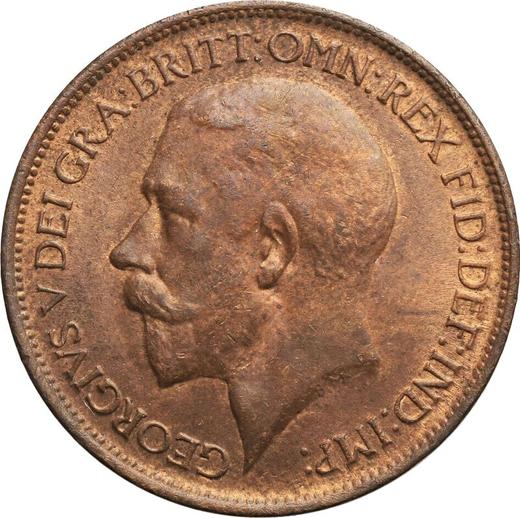 Аверс монеты - 1/2 пенни 1916 года - цена  монеты - Великобритания, Георг V