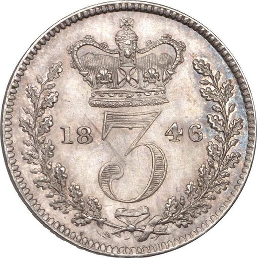 Reverse Threepence 1846 - Silver Coin Value - United Kingdom, Victoria