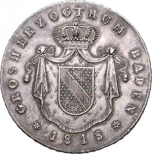 Obverse Thaler 1818 D - Silver Coin Value - Baden, Charles Louis Frederick