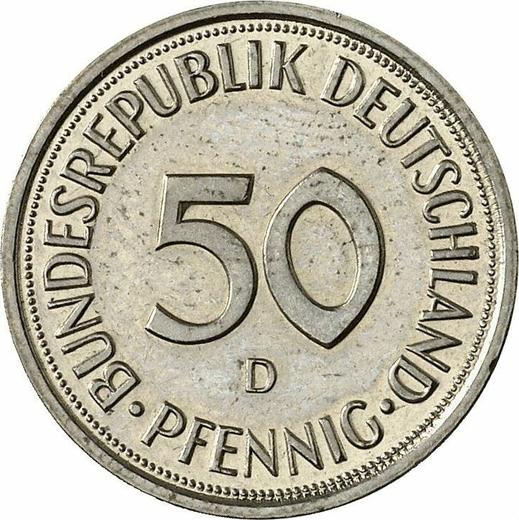 Obverse 50 Pfennig 1988 D -  Coin Value - Germany, FRG