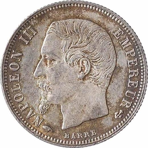 Avers 50 Centime 1860 A "Typ 1853-1863" - Silbermünze Wert - Frankreich, Napoleon III