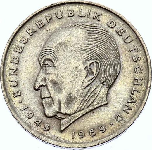Avers 2 Mark 1969 F "Konrad Adenauer" - Münze Wert - Deutschland, BRD