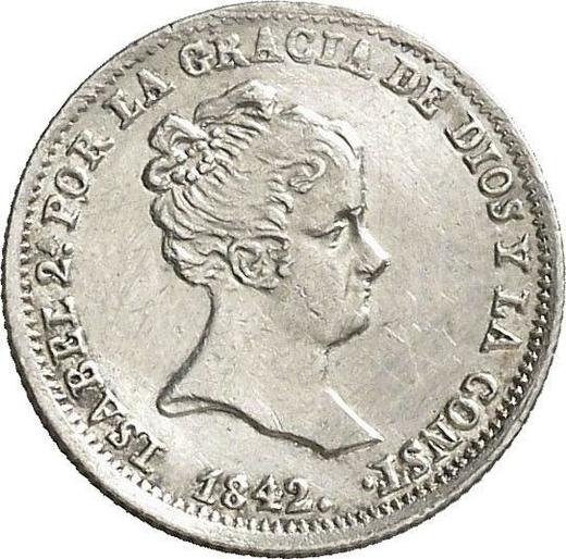 Obverse 1 Real 1842 M CL - Silver Coin Value - Spain, Isabella II