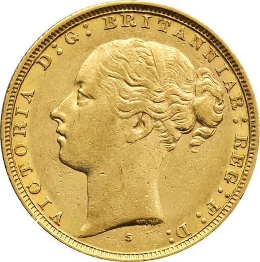 Avers Sovereign 1881 S WW "St. Georg" - Goldmünze Wert - Australien, Victoria