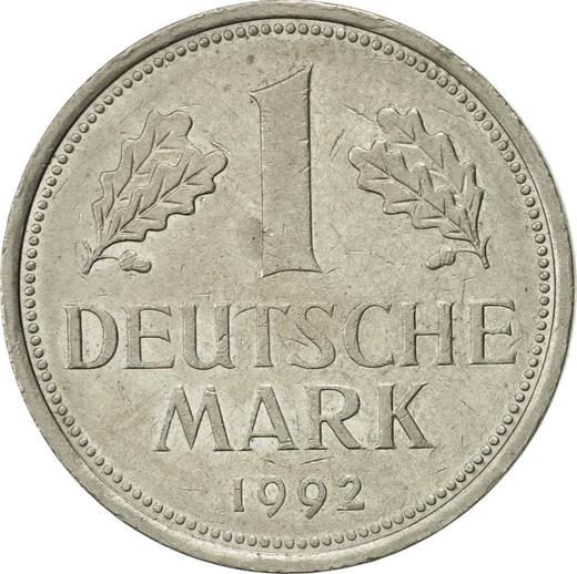 Obverse 1 Mark 1992 J -  Coin Value - Germany, FRG