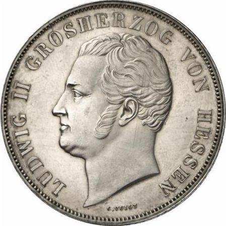 Awers monety - 2 guldeny bez daty (1848) "Zmiana rządu" - cena srebrnej monety - Hesja-Darmstadt, Ludwik III