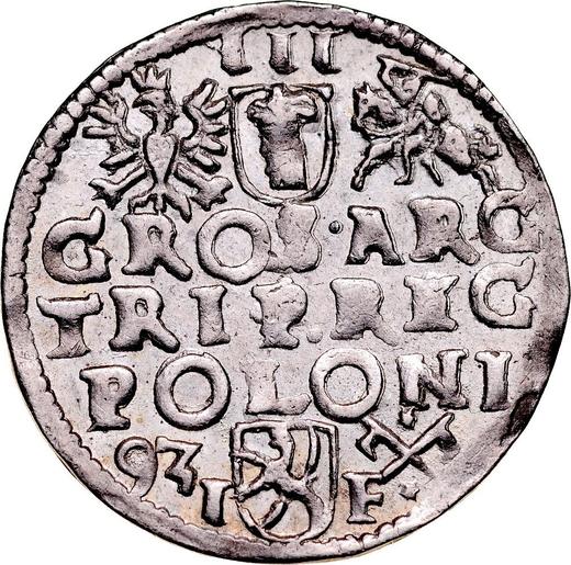 Reverse 3 Groszy (Trojak) 1593 IF "Poznań Mint" - Silver Coin Value - Poland, Sigismund III Vasa