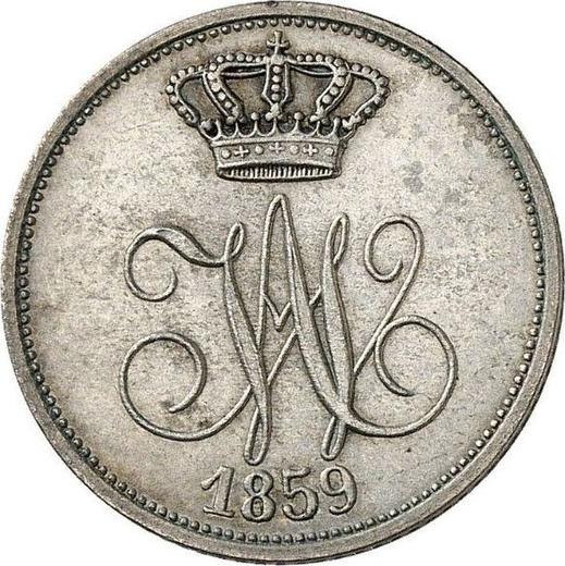 Reverse 6 Kreuzer 1859 "Visit of the Prince and Princess to the mint" - Silver Coin Value - Hesse-Darmstadt, Louis III
