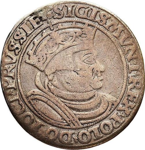 Obverse 6 Groszy (Szostak) 1532 TI "Torun" - Silver Coin Value - Poland, Sigismund I the Old