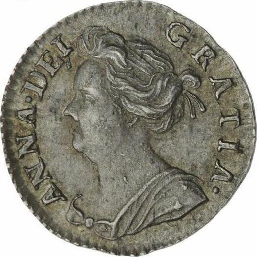 Аверс монеты - Пенни 1713 года - цена серебряной монеты - Великобритания, Анна