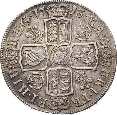 Reverse Halfcrown 1713 Roses and Plumes in angles - Silver Coin Value - United Kingdom, Anne