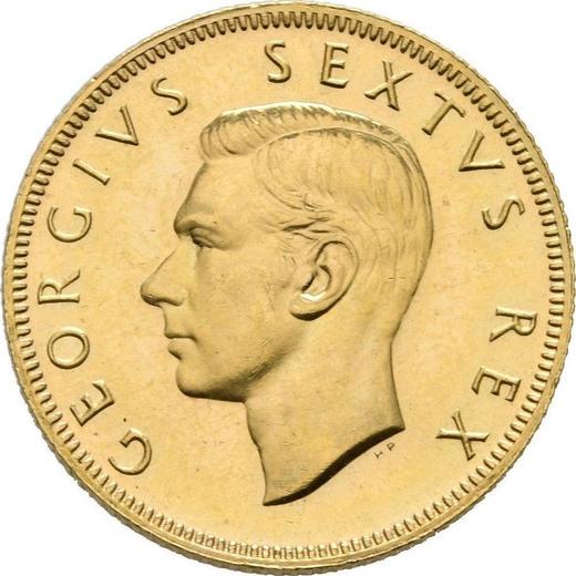 Obverse Pound 1952 - Gold Coin Value - RSA, George VI