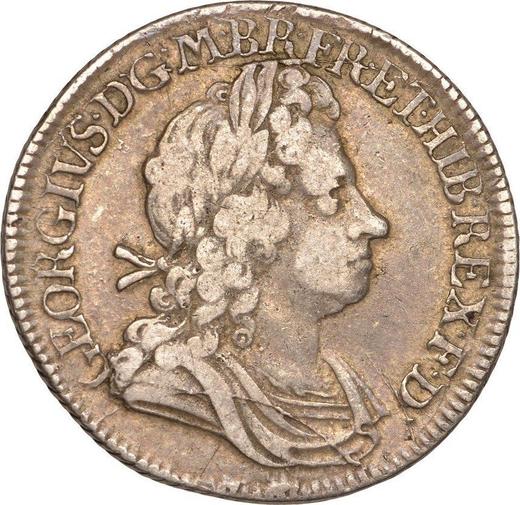 Obverse Shilling 1720 "First draped bust" Roses and Plumes in angles - Silver Coin Value - United Kingdom, George I