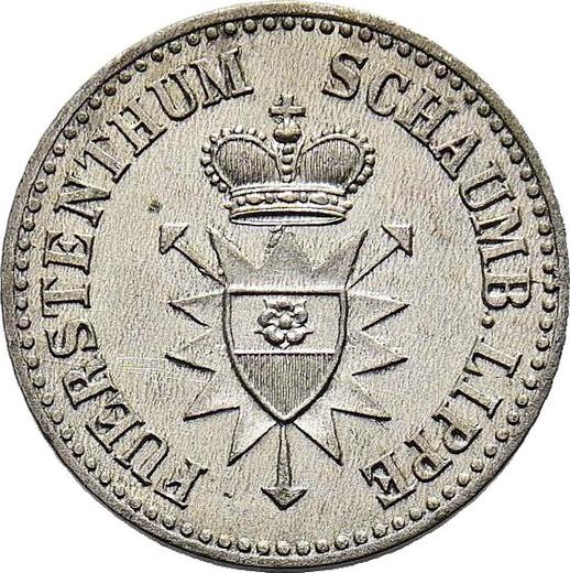 Аверс монеты - 1/2 серебряных гроша 1858 года A - цена серебряной монеты - Шаумбург-Липпе, Георг Вильгельм