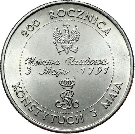 Reverse 10000 Zlotych 1991 MW "200th anniversary of the Constitution - May 3" -  Coin Value - Poland, III Republic before denomination