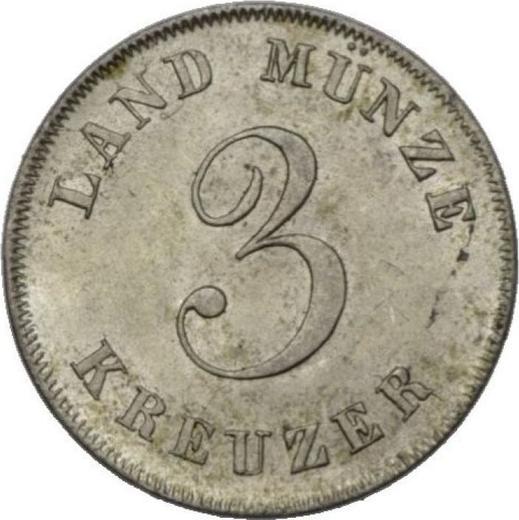 Reverso 3 kreuzers 1836 - valor de la moneda de plata - Sajonia-Coburgo-Gotha, Ernesto I