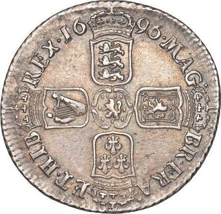 Reverse Shilling 1696 y "First laureated bust" Lowercase "y" - Silver Coin Value - United Kingdom, William III