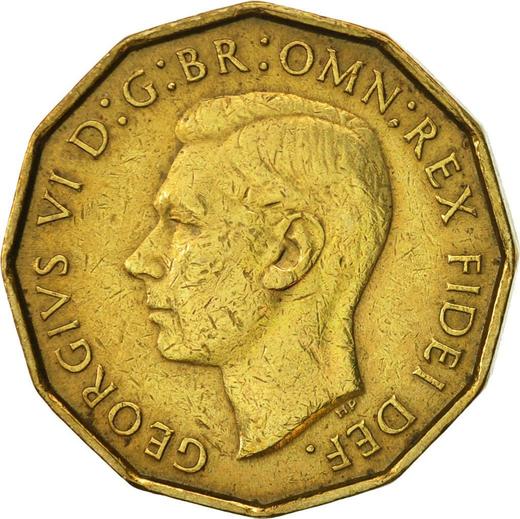 Obverse Threepence 1952 HP "Type 1949-1952" -  Coin Value - United Kingdom, George VI