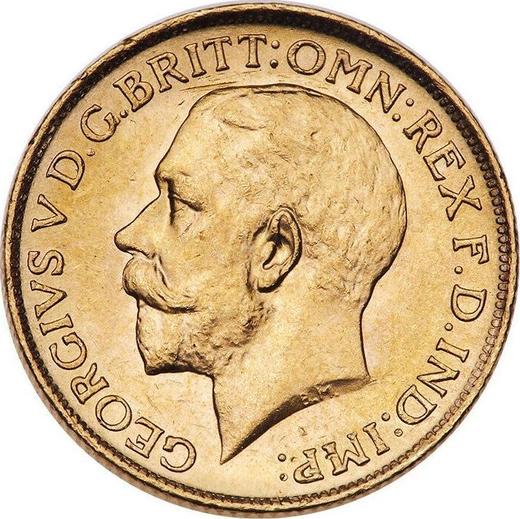 Obverse Sovereign 1915 S - Gold Coin Value - Australia, George V