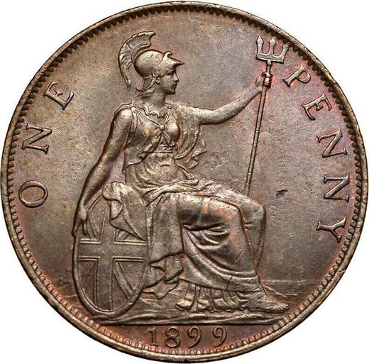 Reverso Penique 1899 TB "Tipo 1895-1901" - valor de la moneda  - Gran Bretaña, Victoria