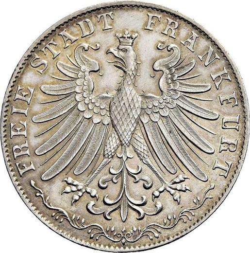 Anverso 2 florines 1848 - valor de la moneda de plata - Fráncfort del Meno, Ciudad Libre