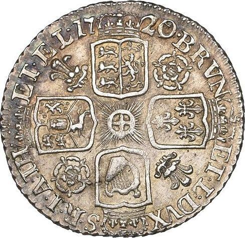 Reverse Sixpence 1720 - Silver Coin Value - United Kingdom, George I