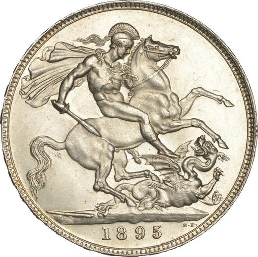 Rewers monety - 1 korona 1895 TB Rant "LIX" - cena srebrnej monety - Wielka Brytania, Wiktoria